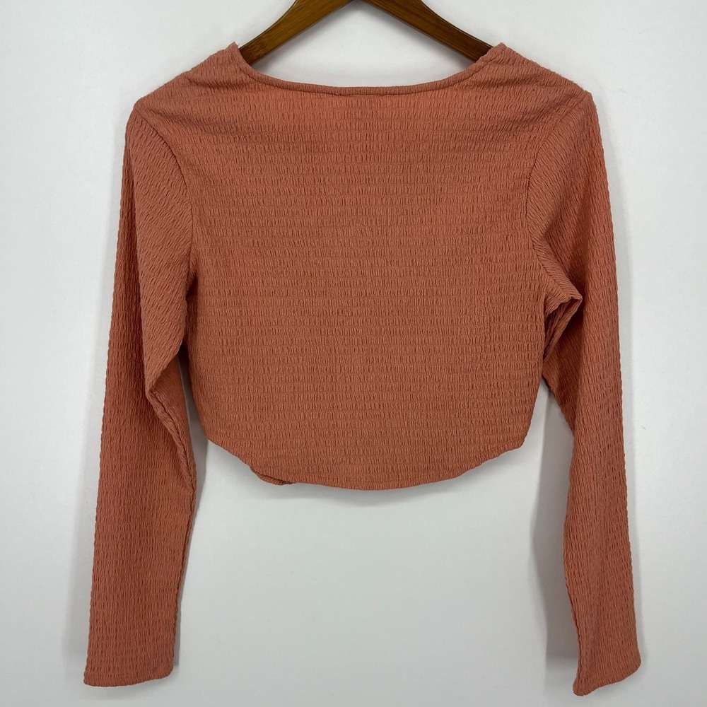 Le Lis Long Sleeve Top Women's‎ Size L Orange Polyester Blend Stretch - Picture 5 of 9